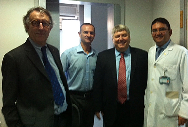 Prof Chris van Weel, Mehmet Sargin, Richard Roberts, and Resat Dabak at the Diabetes Outpatient Clinic of Kartal Lütfi Kırdar Hospital in Istanbul