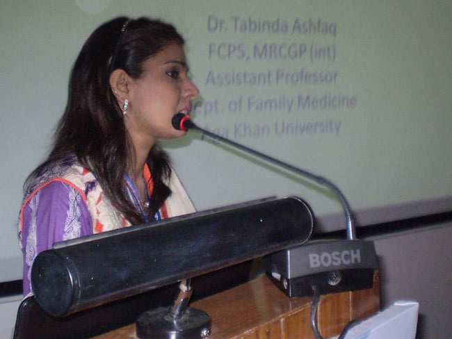 Dr Tabinda Ishfaq discussing Research Ethics