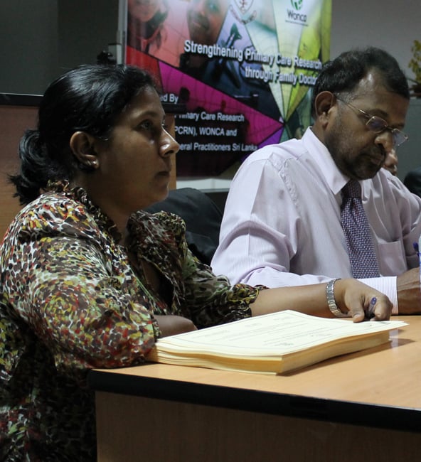 Dr Dinusha Perera, vicechair SAPCRN and Dr Preethi Wijegoonawardene