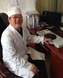 April 2014 Dr Yin Shoulong, rural general practitioner, in his clinic in Tai Shitun Village in the Mi Yun District north of Beijing