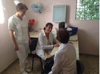 February 2015 - uban family doctor, Katia Medina Matos, and primary care nurse, Gladys Garnier Martinez, consulting in their clinic in the rural village of Lechuga in Cuba