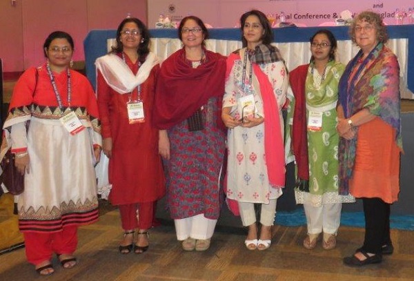 Colourful women's group at the South Asia region conference in Bangladesh 2015