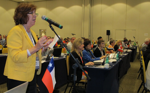 WONCA World Council meetings are held in conjunction with WONCA World Conferences. Val Wass (UK and now WONCA treasurer)  speaks at the world Council meeting in Rio in 2016.