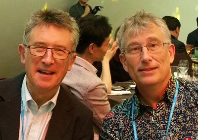 In Seoul, captured together, WONCA leaders, John Wynn-Jones (left) from UK and Bob Mash (right) South Africa - they might be brothers!