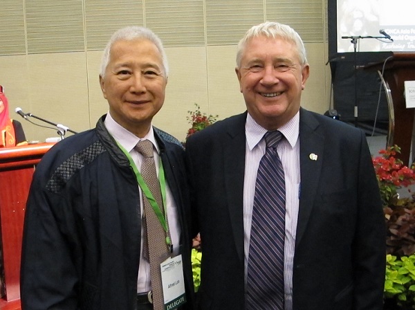 Also in Kuching in 2014, Garth meets up with his predecessor Alfred Loh