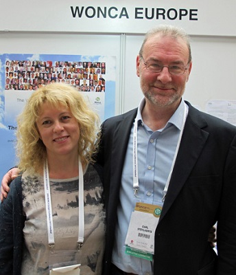 Barbara Toplek (WONCA Europe's long-serving secretary) and Carl Steylaerts (Belgium) 2015