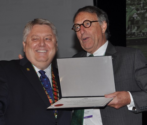 Rich Roberts' presentation to Chris van Weel in Prague in 2013 - two WONCA past presidents having fun together