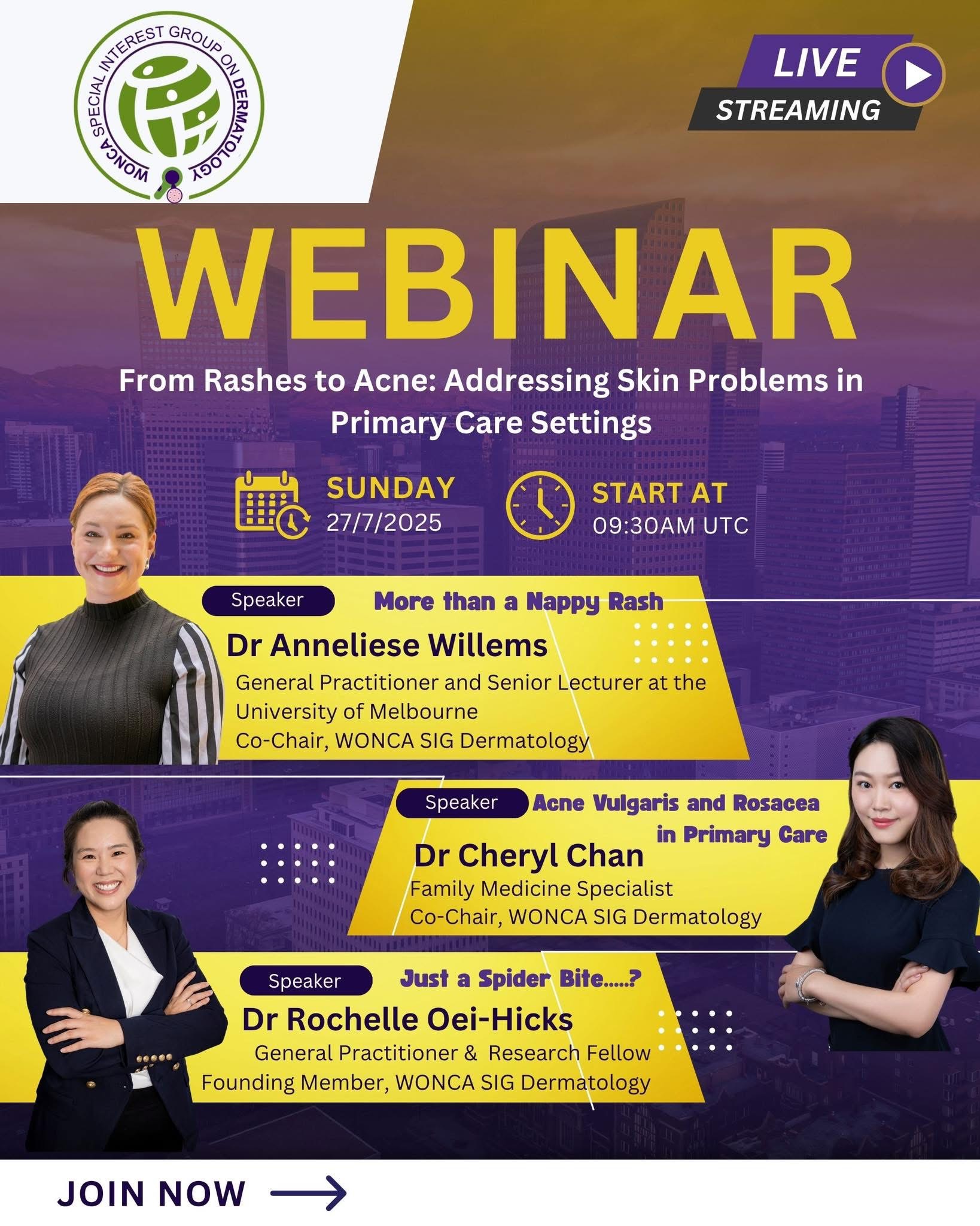 Webinar poster: From Rashes to Acne