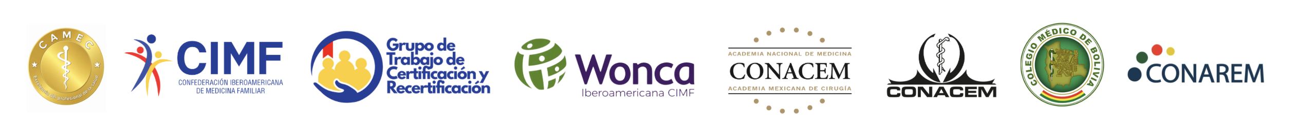 Logos of the organising and partner organisations, including CAMEC, CIMF and WONCA Iberoamericana