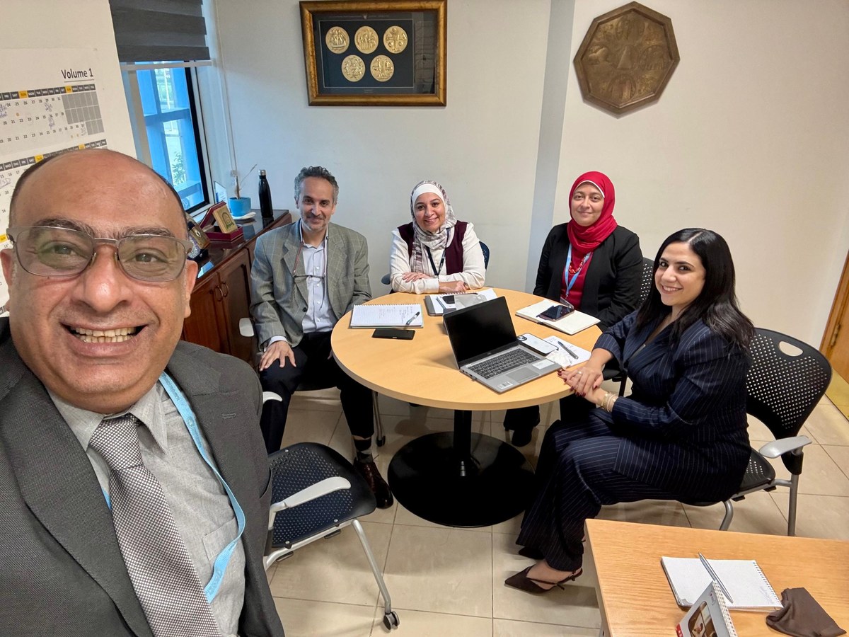 Prof Nagwa Nashat Hegazy with WHO EMRO colleagues