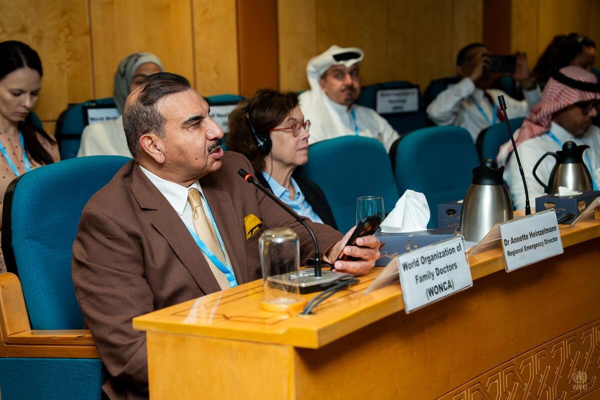 Prof Dr Faisal A. Alnaser delivers WONCA's intervention at RC73