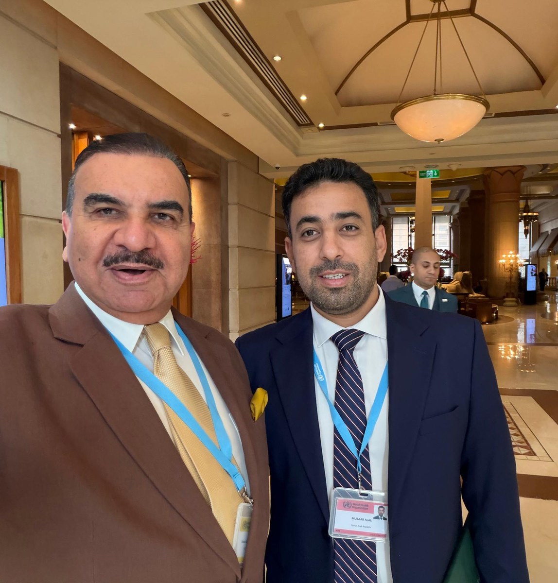 Prof Dr Faisal A. Alnaser with Dr Musab Al-Ali, Minister of Health of the Syrian Arab Republic