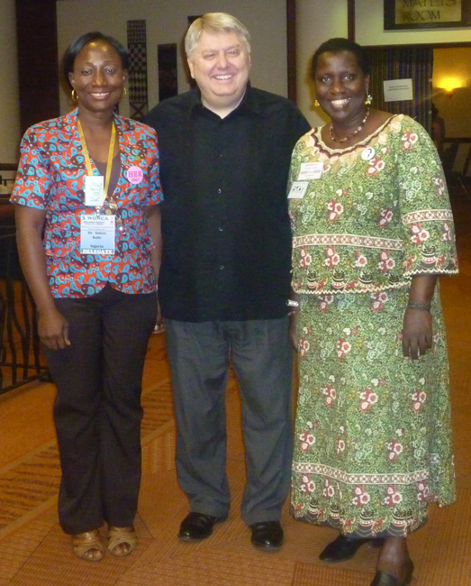 Dr Kate Anteyi, Prof Richard Roberts (WONCA president), Dr Atai Omorutu