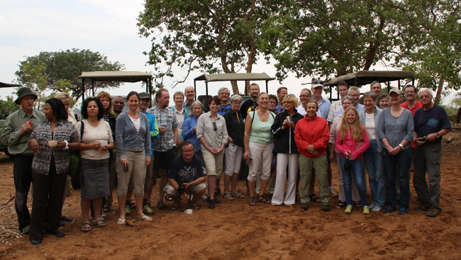 Scandinavian Delegation - on a game drive post-conference in Botswana